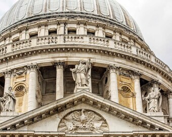 London Photography, St Paul's Cathedral Dome, London England, London Wall Decor, London Wall Art, Architecture, Church Dome, Fine Art