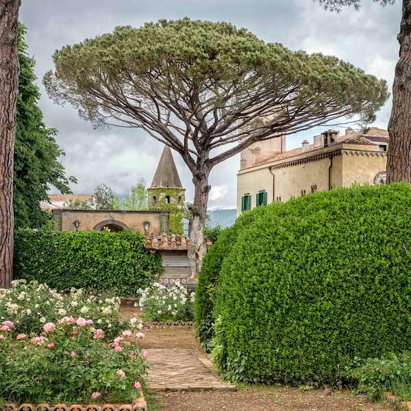 Italy Photography, Amalfi Coast Photo, Formal Gardens, Italy Wall Decor, Italian Home Decor, Ravello Art, Villa Cimbrone, Italian Decor