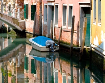 Italy Photography, Venice Photo, Canal Reflections, Bridges, Romantic Venice, Romantic Italy, Italian Wall Decor, Travel Photo