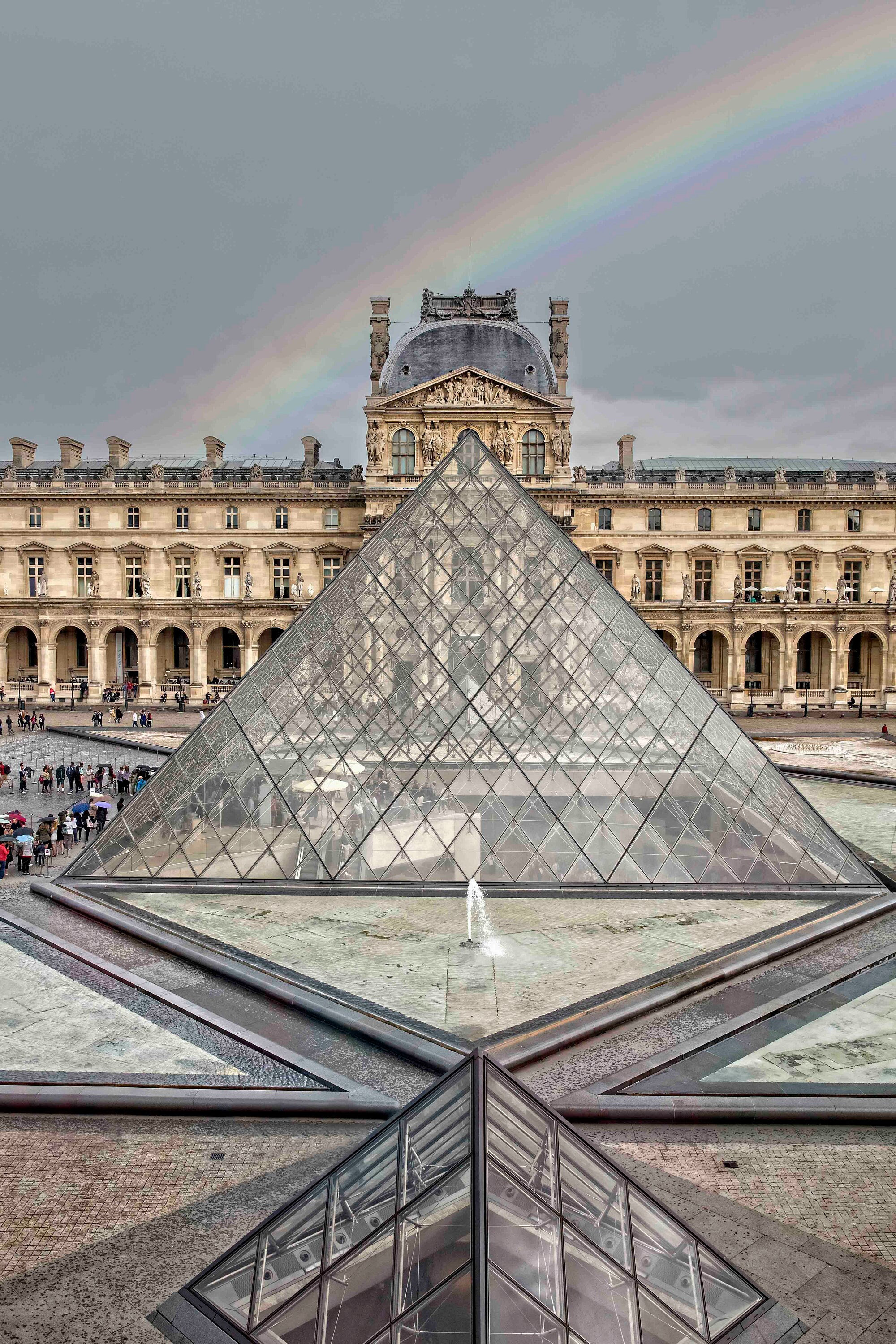 Paris Photography, the Louvre, Paris Museum, Rainbow, Architecture