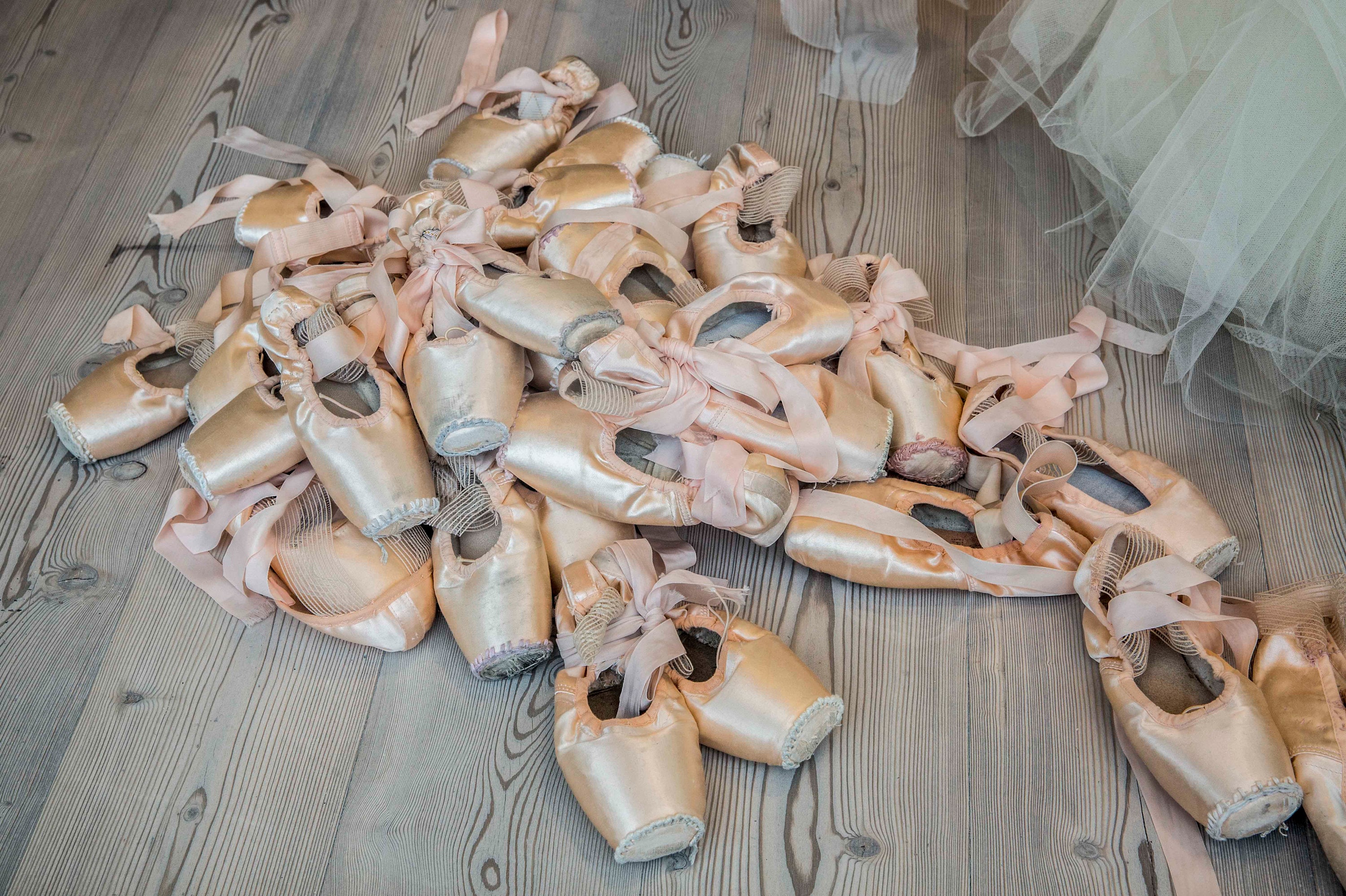 Ballet Shoes Photo Decor Pointe Dance Vintage Antique -