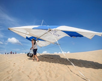 Outer Banks North Carolina Photograph, Hang Glider, Sand Dune, East Coast, Beach, Atlantic Ocean, Beach Print, OBX, Coastal Photo