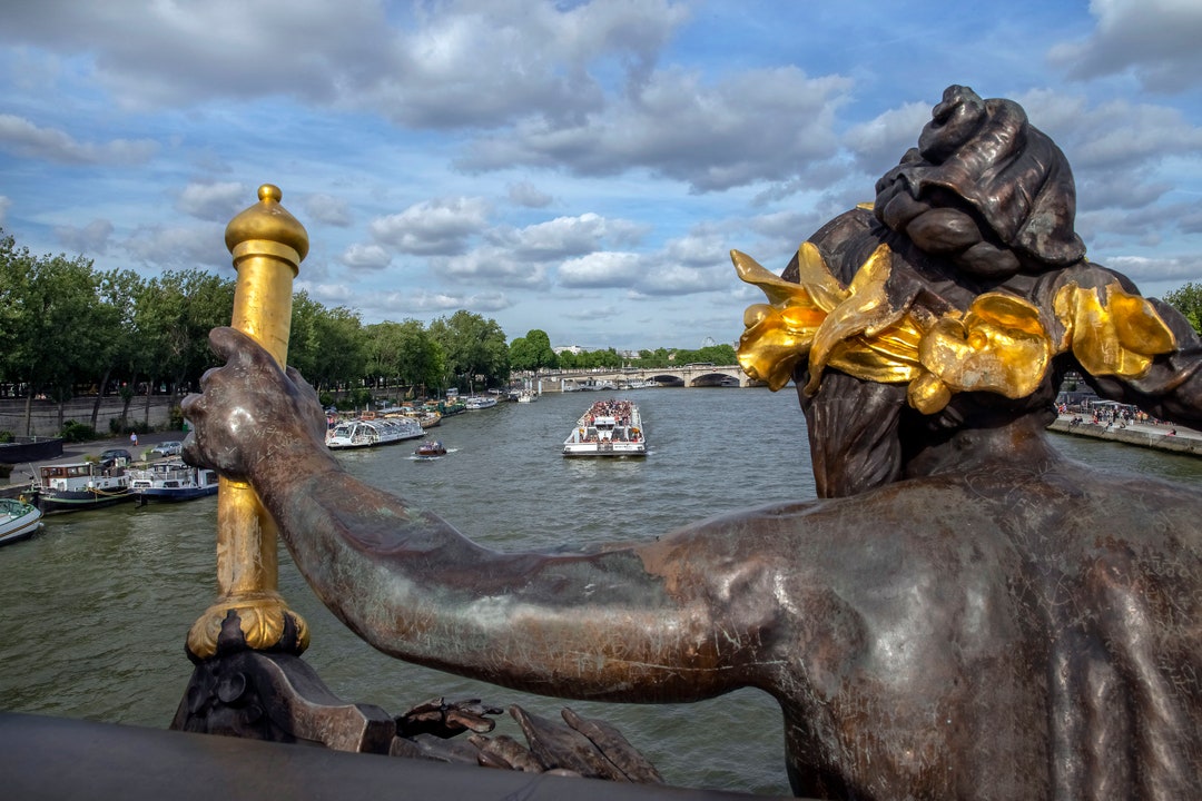 Paris Photography, Pont Alexandre III Bridge, River Seine, Bronze ...