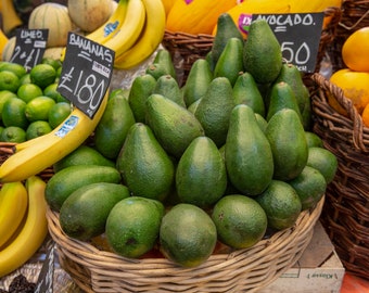 Avocados in Barcelona Market, Spain Photography, Spain Art, Food Photography, Kitchen Wall Art, Kitchen Decor, Fruit Print