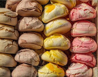 Meringue Cookies Photograph, French Wall Art, Dessert Photo, French Photography, Paris Food Print, French Bakery Photography, Print