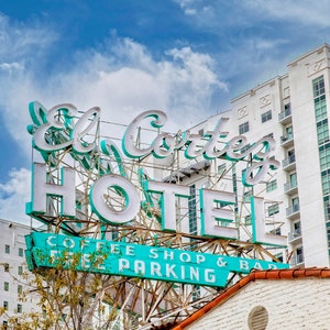 Las Vegas Hotel Photo, El Cortez Hotel, Casino, Las Vegas Art, Travel Print, Fine Art Photo, Neon Sign, Retro Sign, Downtown, Freemont