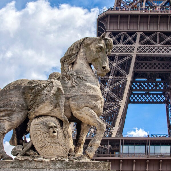 Eiffel Tower Horse Statue Etsy