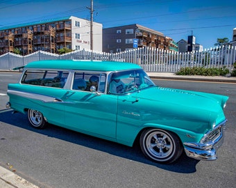 Ford Car, Ranch Wagon, Classic Car Photography, Vintage Car, Teal Car, Fine Art Print, Old Car, Father's Day, Classic Car, Station Wagon Art