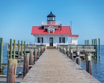 Roanoke Marshes Lighthouse, Outer Banks, North Carolina Photograph, OBX Print, Coastal, Wall Art, Wall Decor, Lighthouse Art, Fine Art Print