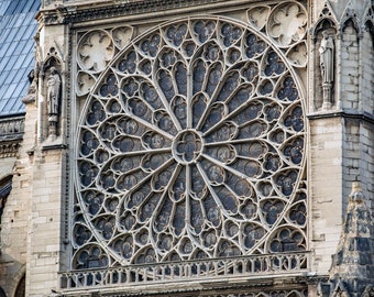 Paris Photography, Notre Dame Cathedral, Rose Window, Paris Wall Art, Paris Decor, Paris Art, Print, Architecture, Paris Decor