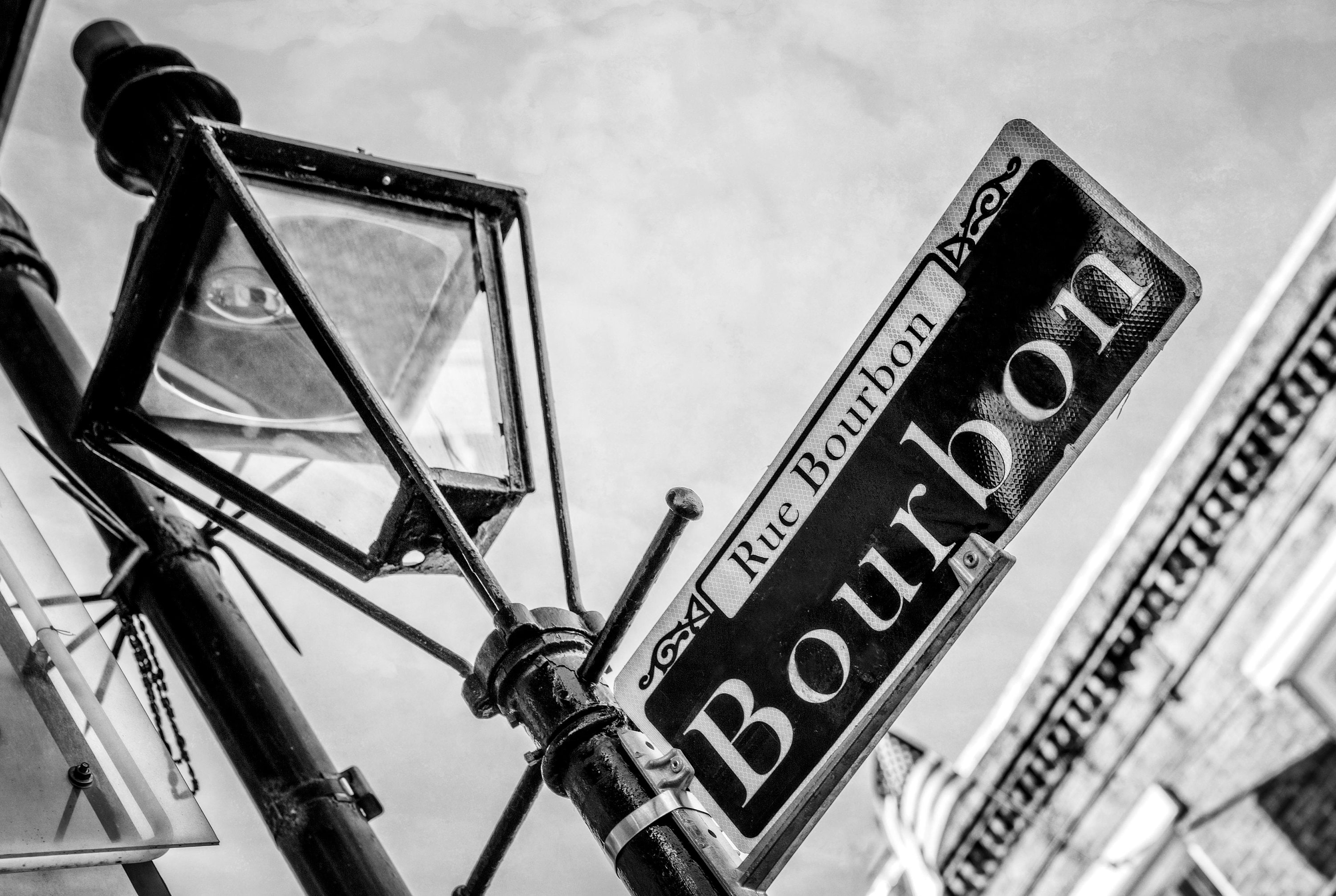 New Orleans, Bourbon Street Sign, French Quarter Photo, NOLA Wall