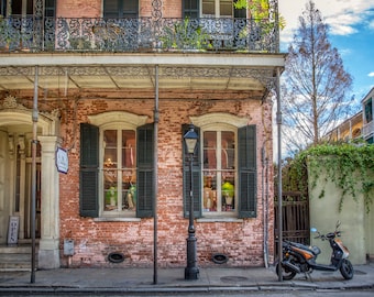 New Orleans French Quarter Photo, NOLA Wall Art, New Orleans Wall Decor, Louisiana Photograph, Street Scene, Print