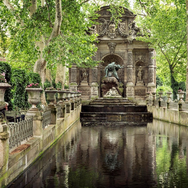 Paris Photography, Luxembourg Gardens, Medici Fountain, Valentine's Day Gift, Paris Wall Art, Wall Decor, Paris Art, Romantic Paris