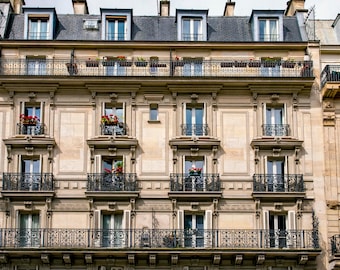 Paris Photography, Apartment Building, Architecture, Romantic Paris, Paris Wall Art, Wall Decor, French Decor, Balcony, Parisian Home