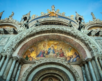 Italy Photography, Venice Photography, Basilica San Marco, St. Mark's Basilica, Italian Architecture, Venice Wall Decor, Italian Art