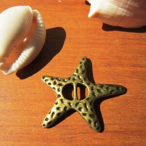 30pcs 5mm Starfish slider, slider bead, bracelet sliders, bracelet findings, jewelry sliders, focal pieces, flat leather sliders