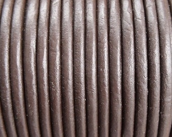 BIG SALE !! 5 yards/meter 4mm dark brown leather cord