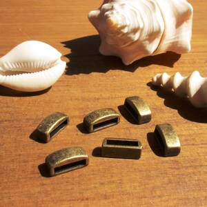 50pcs 10mm slider bead, brass beads, bracelet sliders, bracelet findings, jewelry sliders