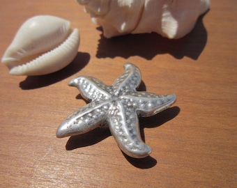 LAST ONE!!15pcs  sea starfish slider bead, silver beads, bracelet sliders, bracelet findings