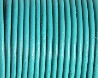 BIG SALE !! 10 yard / meter 3mm turquoise blue first quality leather cord