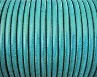 BIG SALE !! 5 yards/meter  5mm blue leather cord