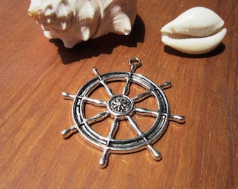 LAST ONE!!! 28pcs Rudder charm, rudder pendant, silver rudder, nautical pendant, jewelry pendant
