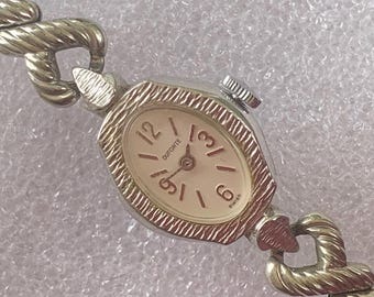 Ladies Swiss 17K White Gold Veneer Lucien Piccard Dufonte Watch: 17J Click Item Details
