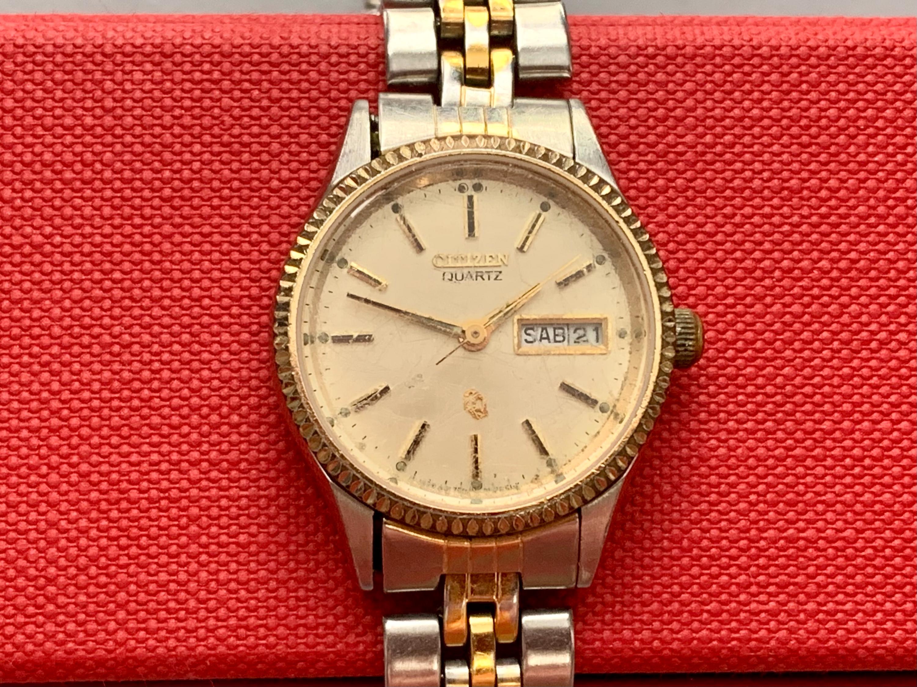 Citizen ladies two toned presidential style watch NEW BATTERY Amazon.com: Citizen Women main image 3