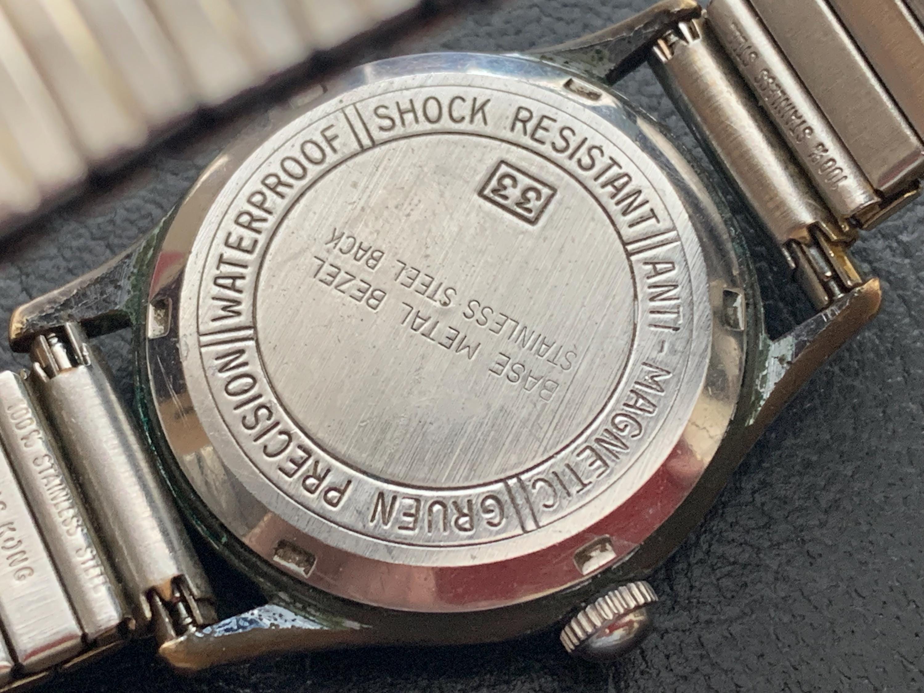 MENS GRUEN PRECISION Vintage Swiss 17 Jewels, Gregory Peck Type