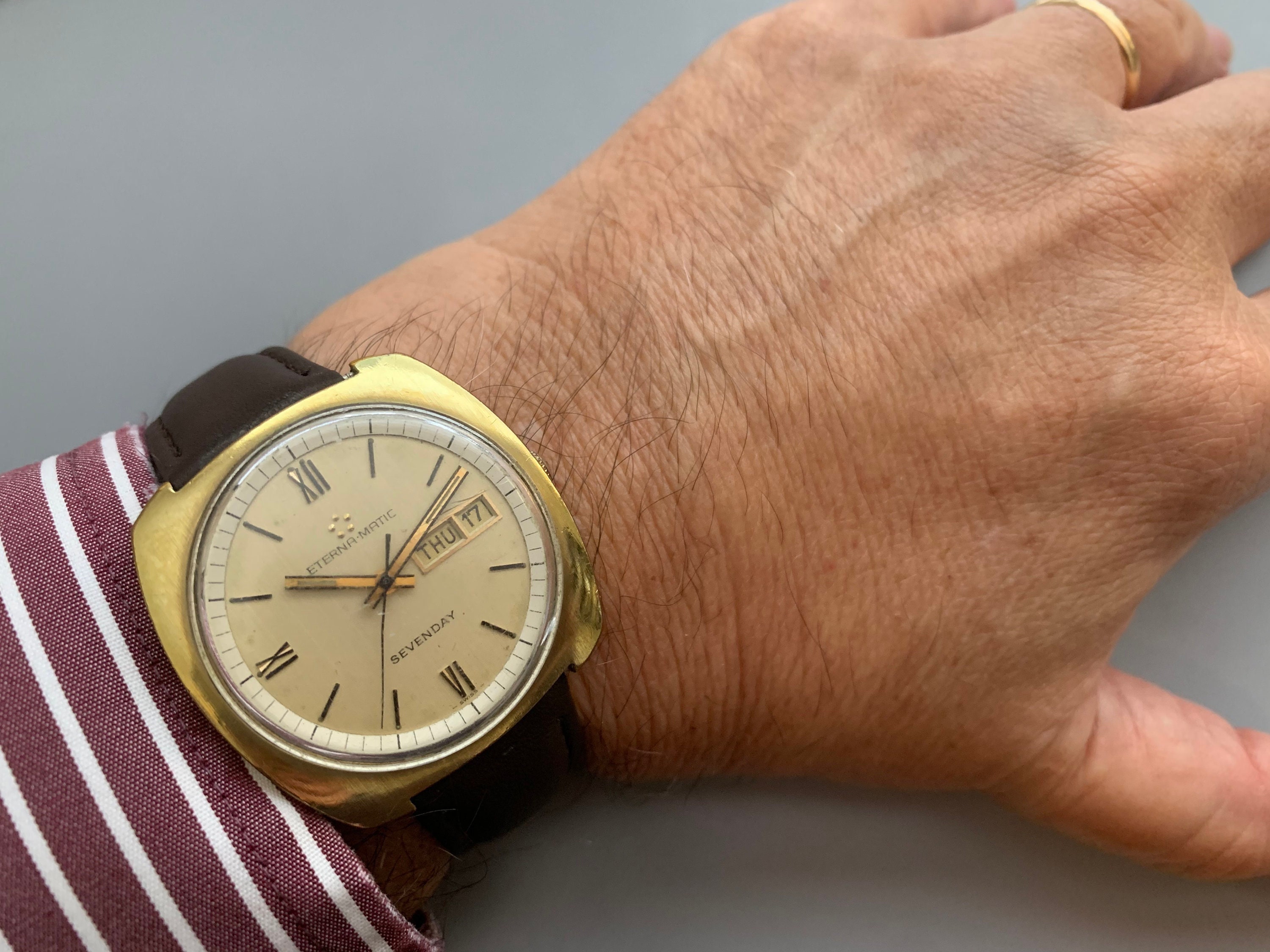 ETERNA-MATIC SEVENDAY Reloj vintage grande - Etsy España