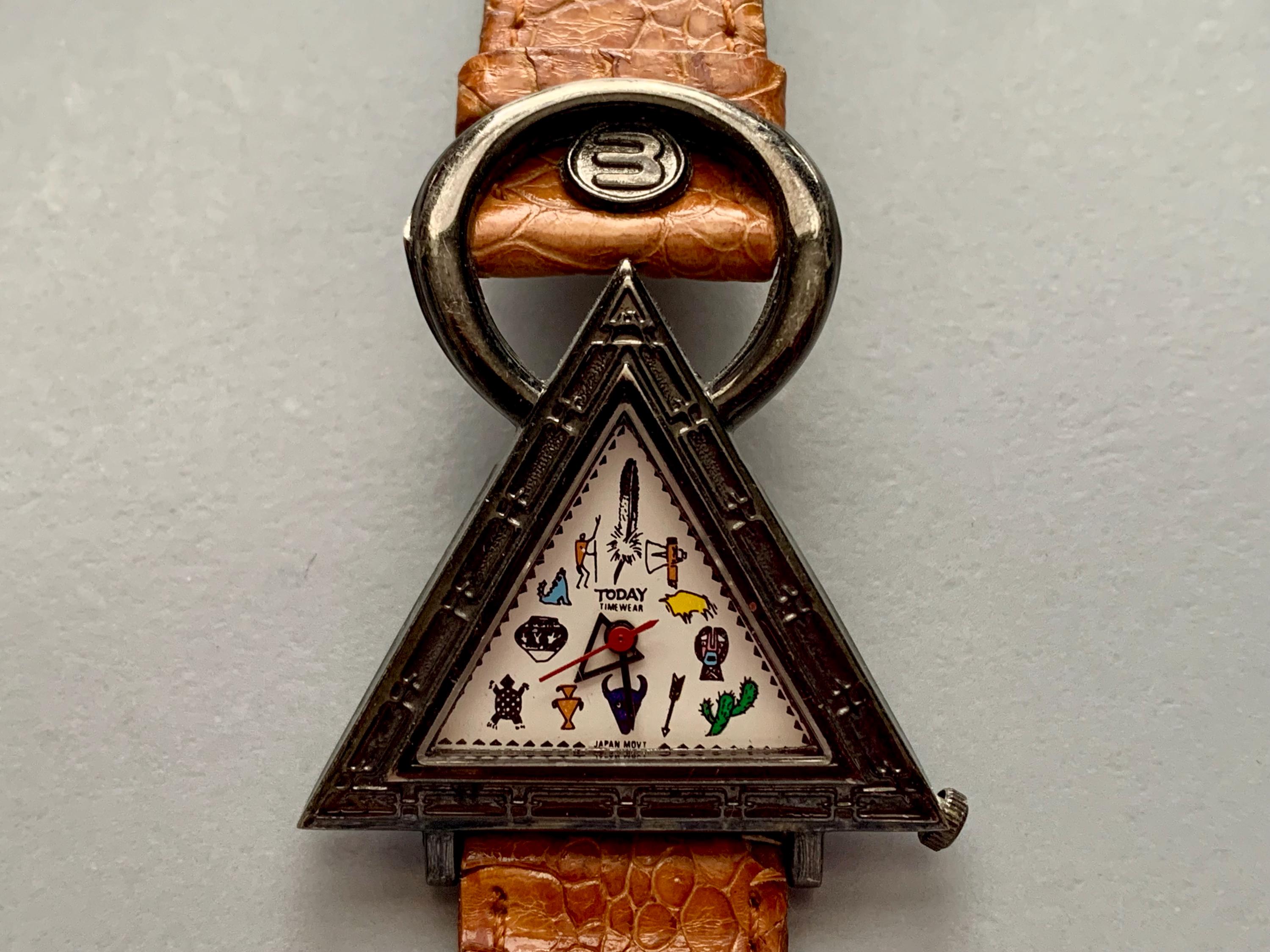 UNISEX “TODAY” Brand TRIANGLE Southwest Watch 35mm Leather  display picture 1