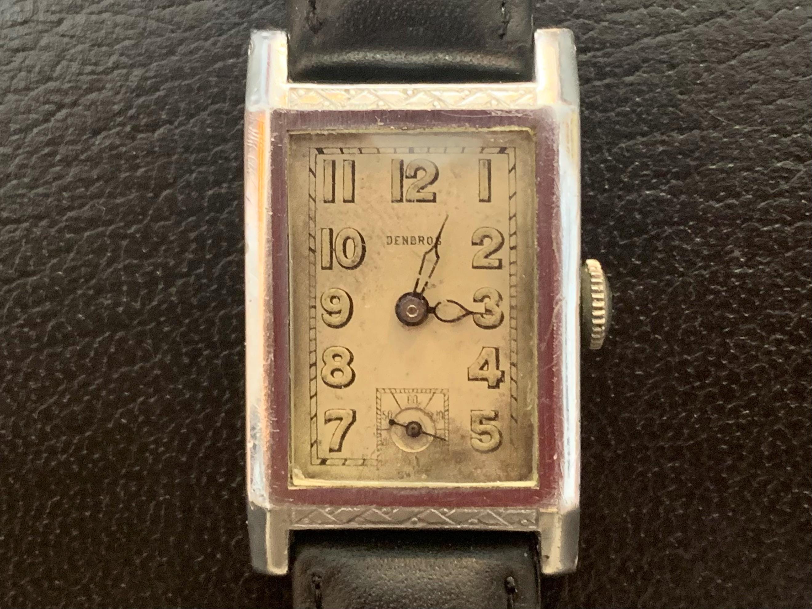 Mens DENBROS SWISS WATCH Art Deco: 1920s Rolled Gold | Click & Read ...