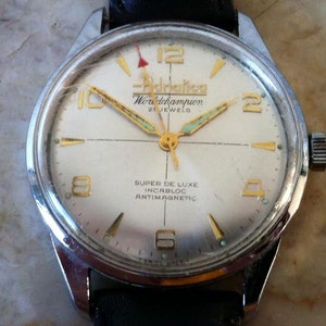 Adriatica world Champion Watch Swiss Men s Rare High Grade 21 Jewels Unitas 6300 Mvt Heirloom 2 Position Working Great Etsy UK