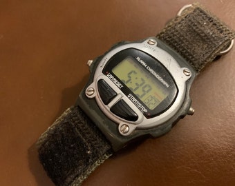 ATHLETIC WORKS Digital Athletic Sports Mens Vintage Watch