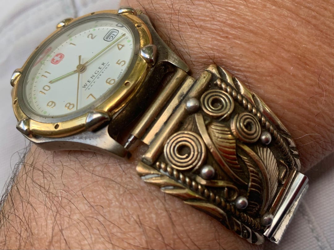 Albert Yazzie Navajo Vintage Sterling Silver & Gold Filled