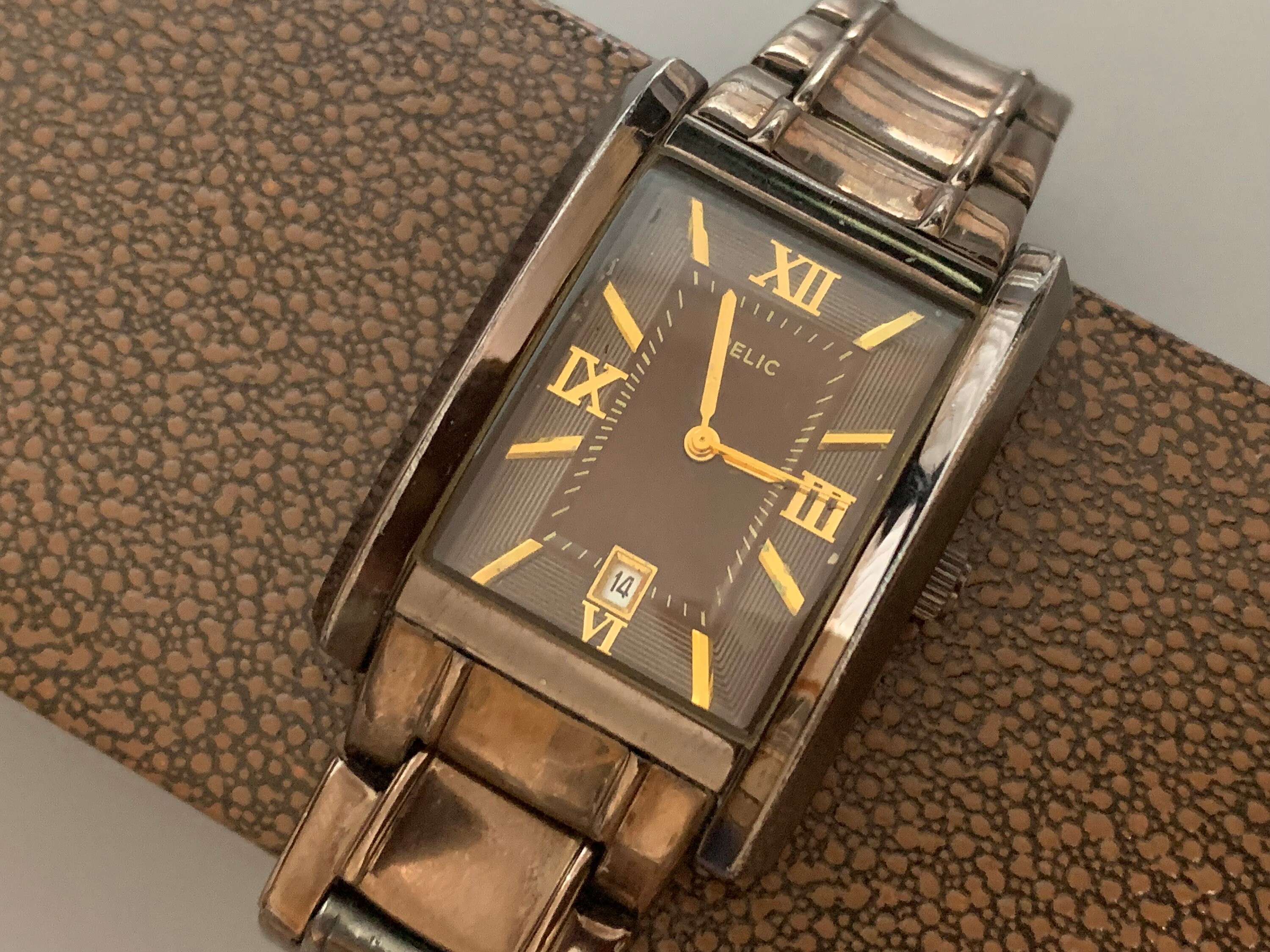 楽天 Date Watch, RECTANGULAR RELIC MENS Window Bold Watch, 絵画