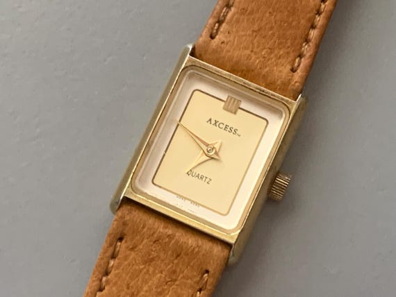 Axcess Rectangular Womens Golden Rectangular Vint… - image 6