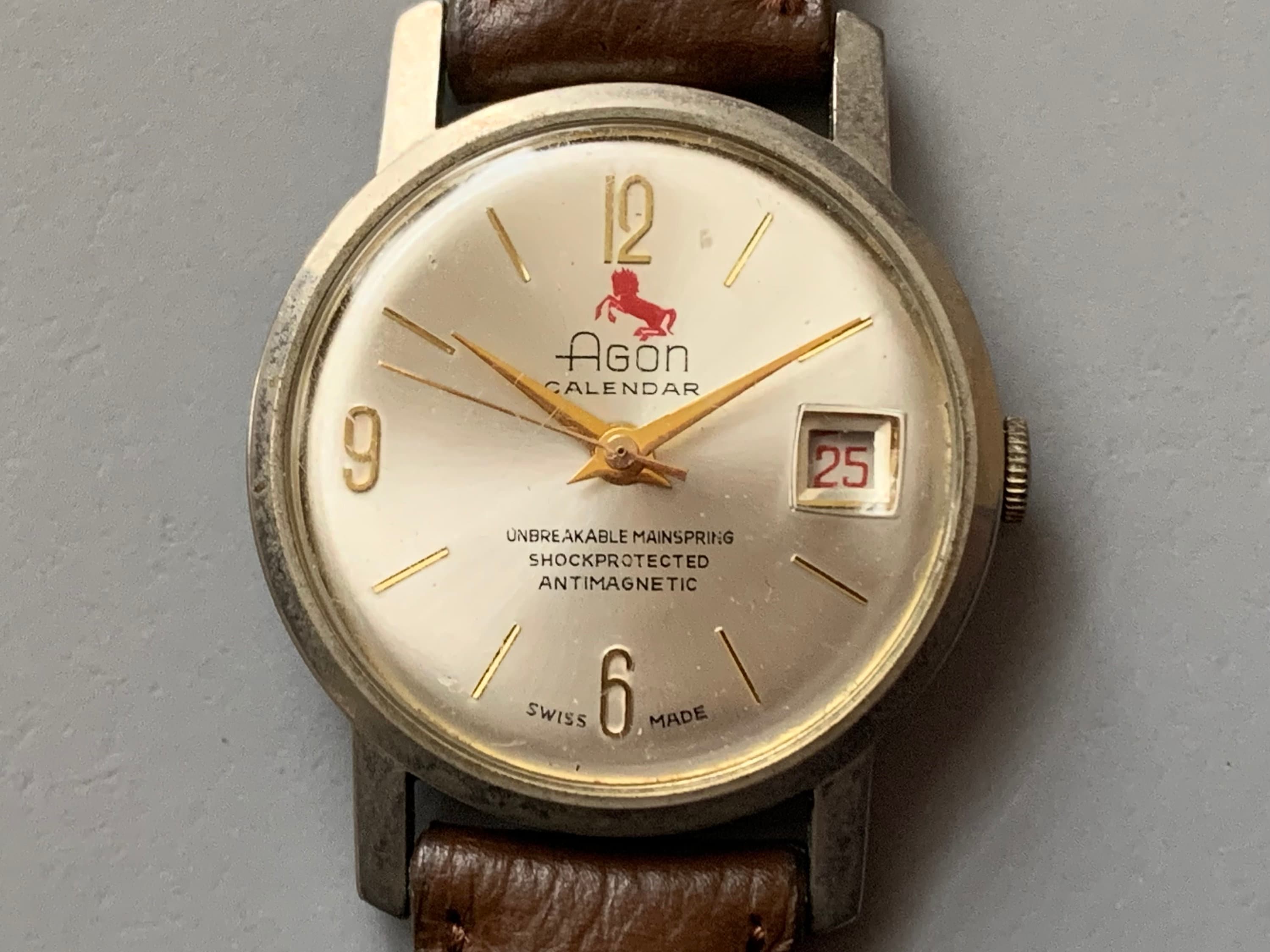 Agon Watch, Mens Watch, Swiss Watch, Red Stallion