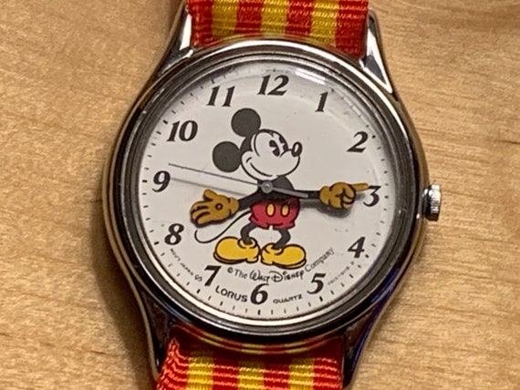 Mickey Mouse Wrist Watch, Round Bezel, Stainless S