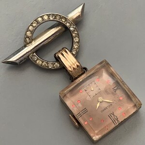 Vintage Welsbro Swiss 1950\'s Ladies Wristwatch with crystals VTG 1950s Welsbro Swiss Made manual wind 17j ladies watch  main image 3