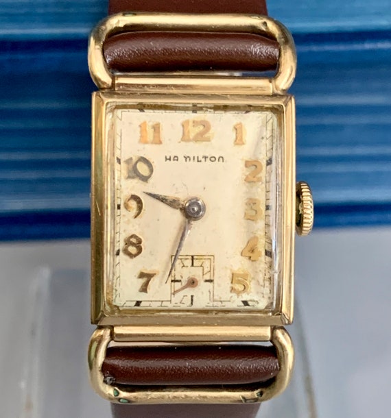 Extraordinary 1940s Hamilton Mens Essex Watch Art 