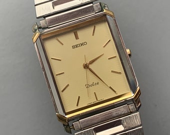 Seiko Watch, MENS WATCH, VINTAGE Watch, Two Tone Watch, Dolce Watch, Sweep Second Hand, Eco Friendly Sustainable Watch V See Item Details