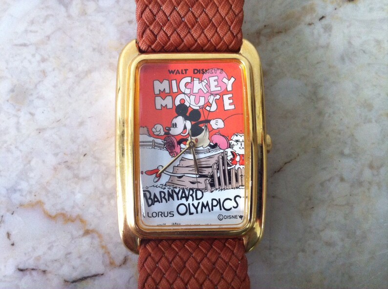 Mickey Mouse In Barnyard Olympics Movie Poster 1980s Vintage Etsy