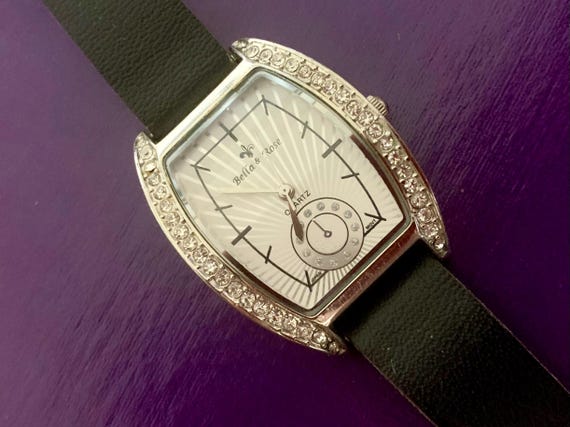 Ladies Bella & Rose Tonneau Crystals Quartz Watch | Click and View Full Item Details View 2