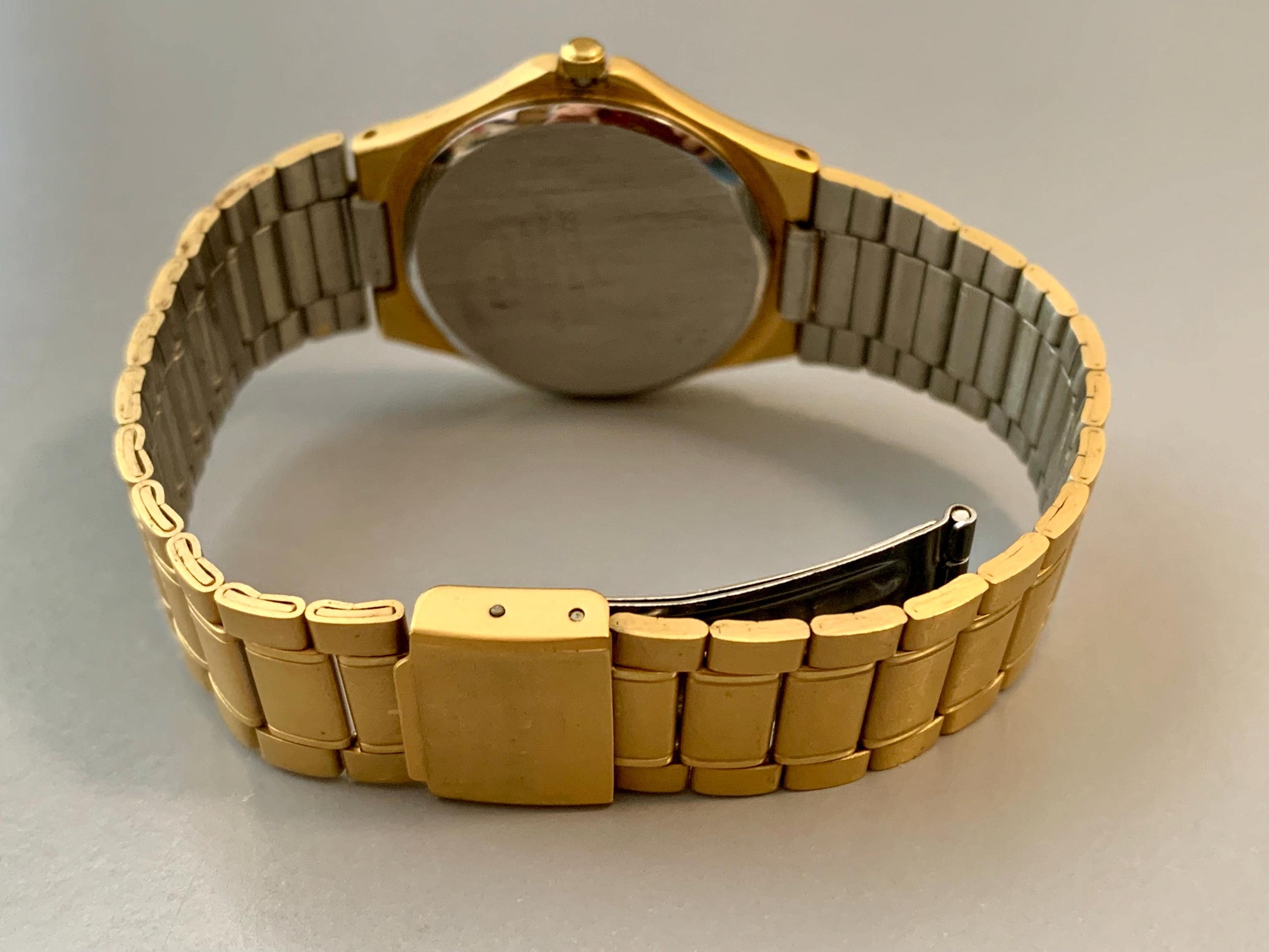 Mens SOLVIL Et TITUS Panther Watch: Gold Plate, Golden Dial, Click