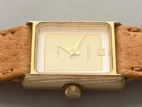 Axcess Rectangular Womens Golden Rectangular Vint… - image 18