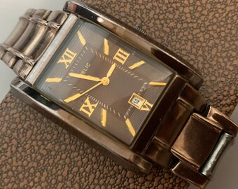 MENS RELIC RECTANGULAR Watch, Date Window Watch, Bold