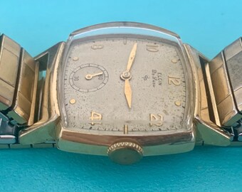 MENS ELGIN DELUXE Vintage Watch: 10k Gold Filled 17 Jewels | Click