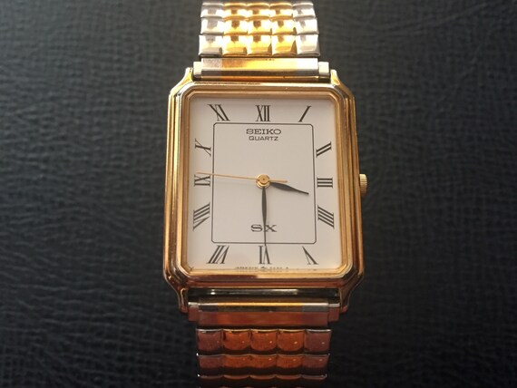 seiko men's rectangular watches