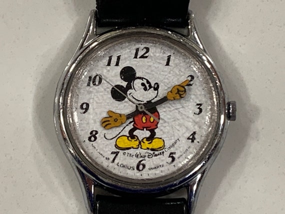 Mickey Mouse Wrist Watch, Round Bezel, Stainless S